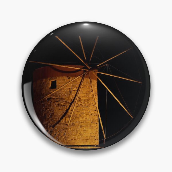 Item preview, Old greek windmill at night designed and sold by Michaelerch.