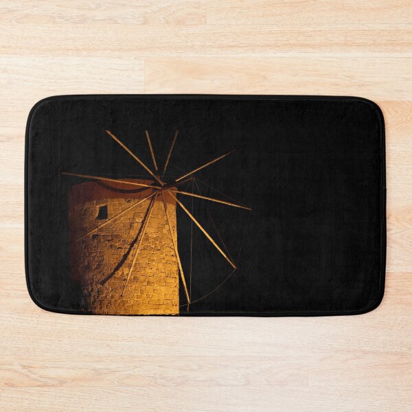 Item preview, Old greek windmill at night designed and sold by Michaelerch.
