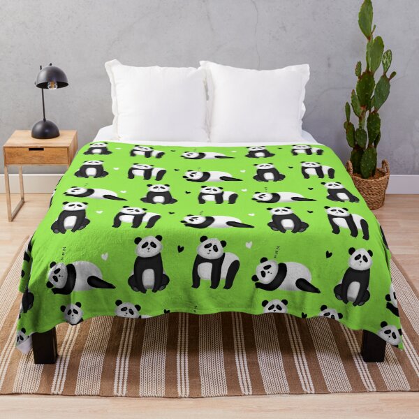 Item preview, Panda Poses Pattern - Green designed and sold by Kittys-Art.