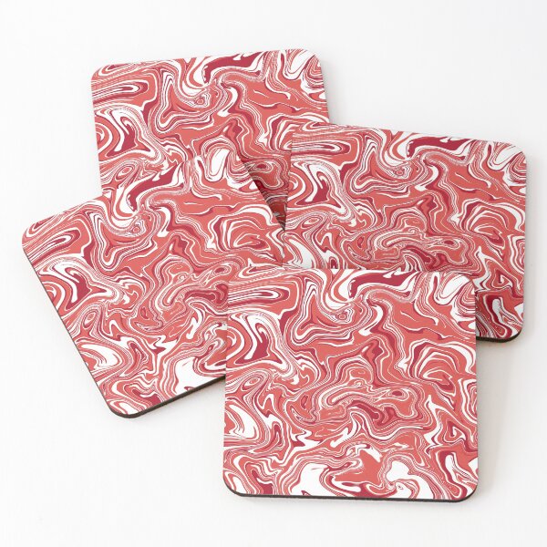 Item preview, Red and White Liquify Digital Art Melted Heart designed and sold by ArtandPatterns1.