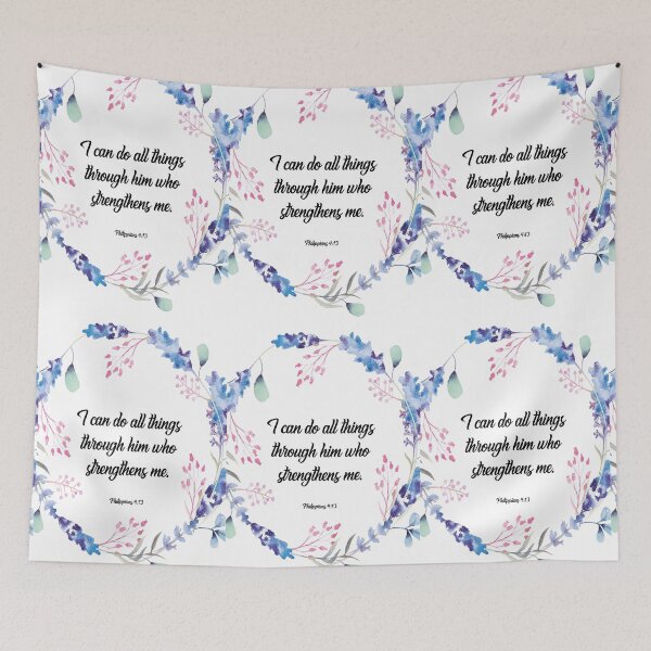 Item preview, I can do all things through him who strengthens me, happiness positivity, Philippians 4:13, scripture, Christian gift designed and sold by Christian Word Art.