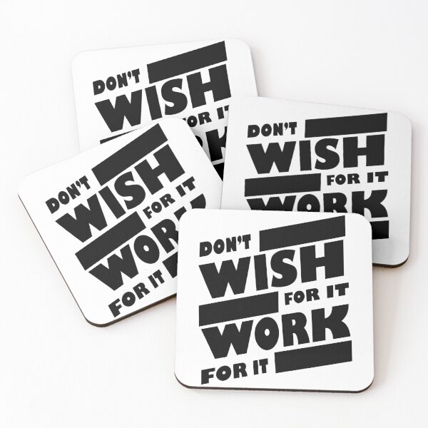 Item preview, Don't wish for it work for it black designed and sold by CHVRDesing.