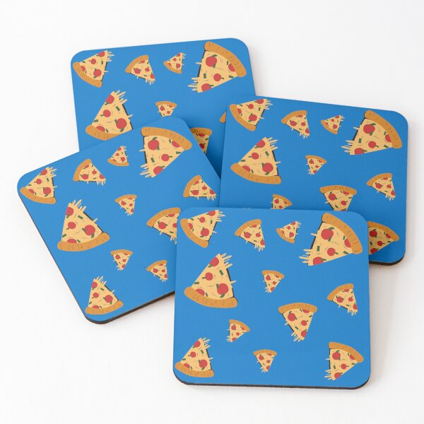 Item preview, dark blue pizza pattern designed and sold by NelBo.