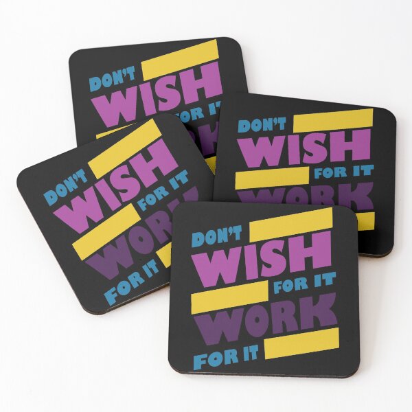 Item preview, Don't wish for it work for it in black designed and sold by CHVRDesing.
