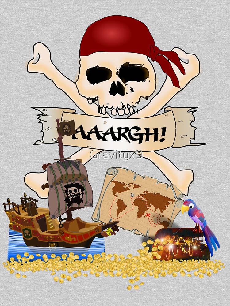 Skull Pirate Cartoon ship boat one eyed' Unisex Premium T-Shirt