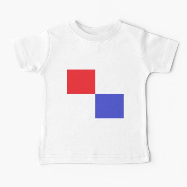 Croatian Squares, Red, Blue, Parallel, Flag Baby T-Shirt