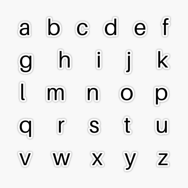 Modern Serif Alphabet Letter A-Z Pad 