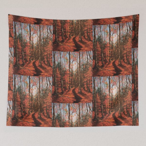 Item preview, autumn forest path painting designed and sold by Iail Ioa.