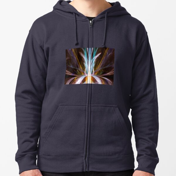 Flowered Light Zipped Hoodie