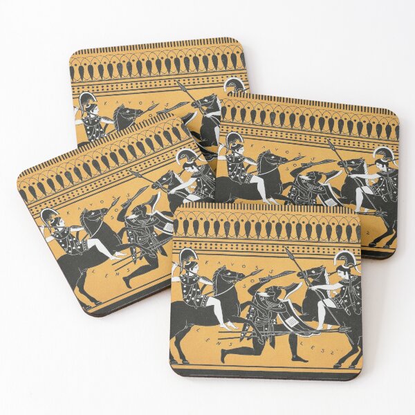 Did the Amazon female warriors from Greek mythology really exist? Coasters (Set of 4)