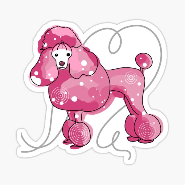 Pinky Poodle Sticker By Lotuscreations Redbubble