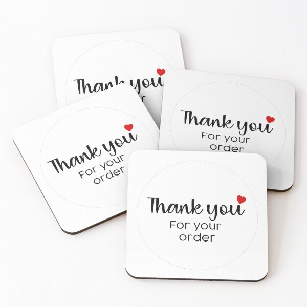 Item preview, Red Heart Thank you for your order Sticker designed and sold by SHDigital.