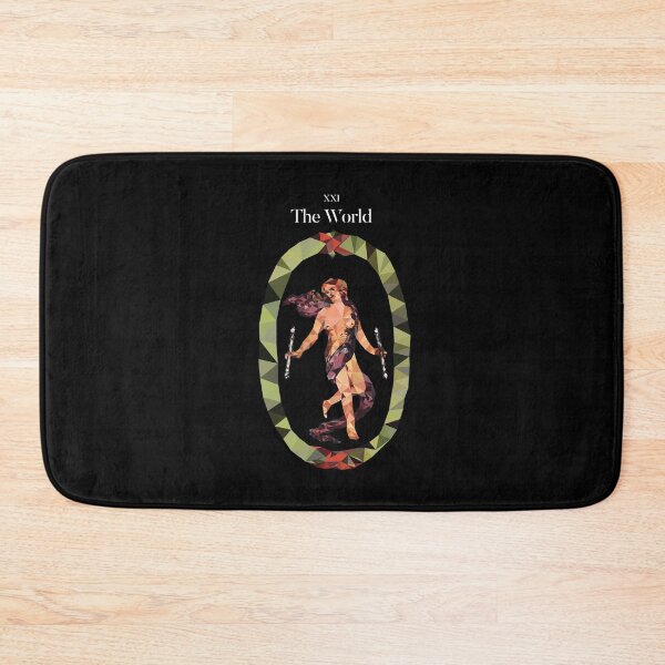 Item preview, The World Tarot Low Poly Vector Art, White Text version designed and sold by felinedreams.