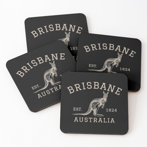 Item preview, Brisbane Australia Down Under Kangaroo Vintage Athletic Style  designed and sold by Hoiho Adventure Shirts.
