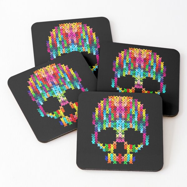 Item preview, Rainbow Skull x cross | Simple stitch designed and sold by Orloff.