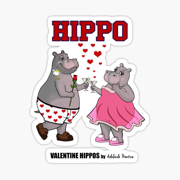 Aperçu de l'œuvre Hippopotames de la Saint-Valentin créée et vendue par Hippogal.
