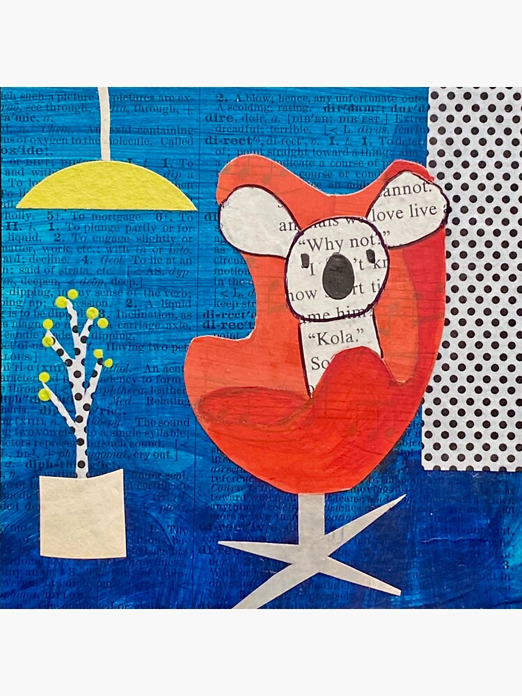 "Koala in an egg chair" Sticker for Sale by bluebee1 Redbubble