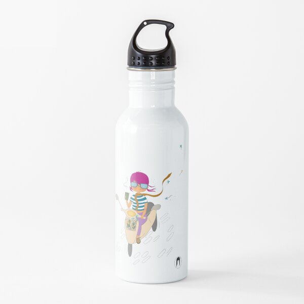 Ratito en moto Botella de agua