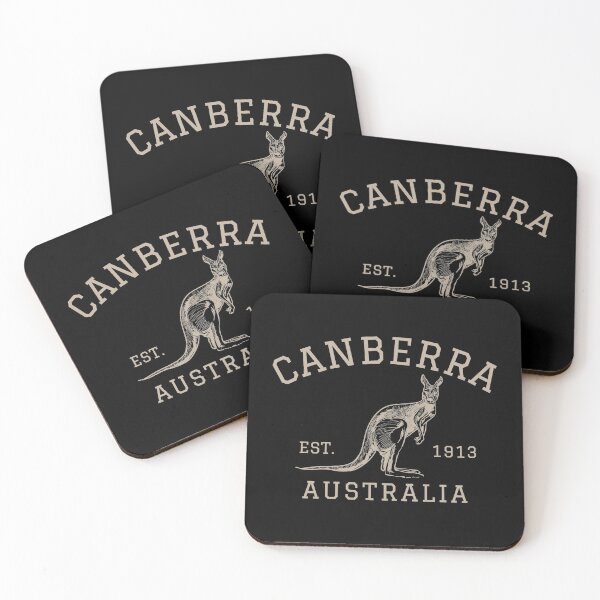 Item preview, Canberra Australia Down Under Kangaroo Vintage Athletic Style  designed and sold by Hoiho Adventure Shirts.