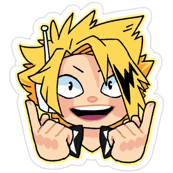 denki kaminari stickers by shebifer redbubble