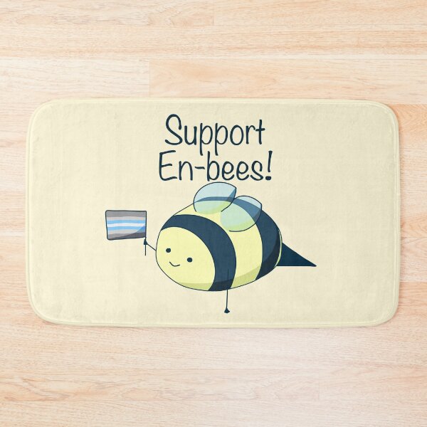 Item preview, "Support En-bees!" Nonbinary Demiboy Pride Bee designed and sold by ForTheFrogWar.