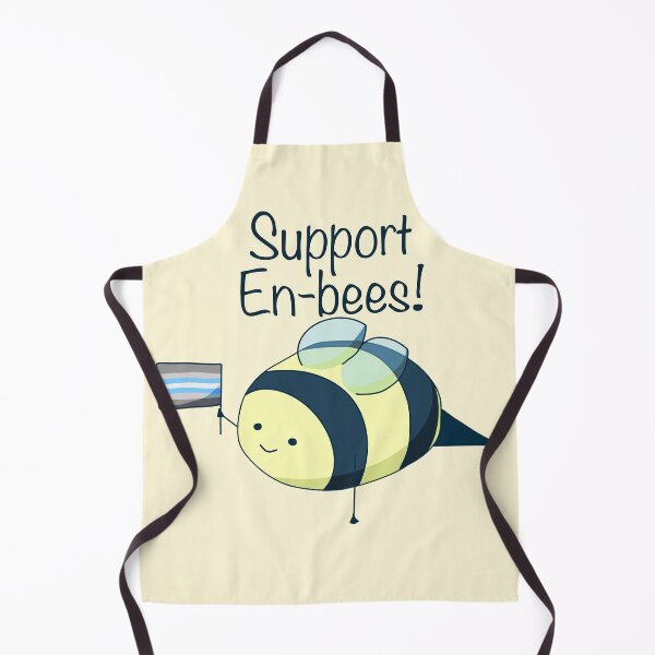 Item preview, "Support En-bees!" Nonbinary Demiboy Pride Bee designed and sold by ForTheFrogWar.