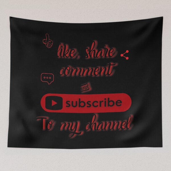 Item preview, Like Share Comment Subscribe to my channel - Black and red designed and sold by Try-It.