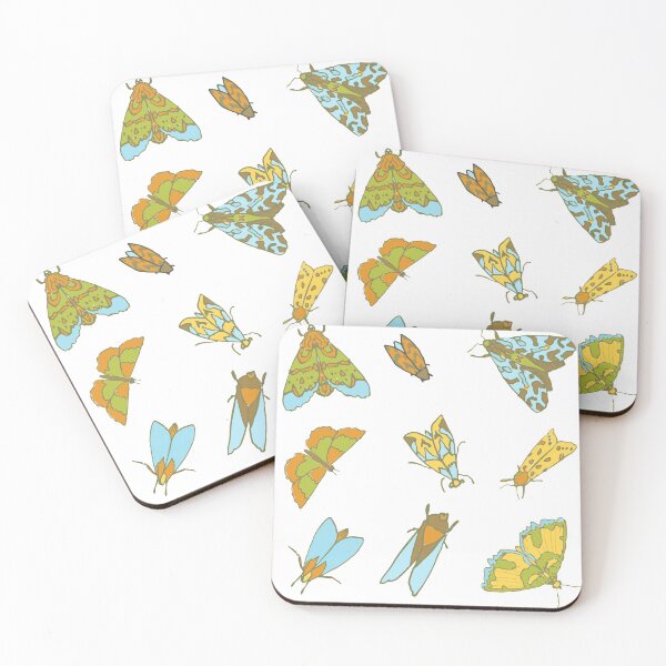 Item preview, Colorful Moths - hand-drawn designed and sold by NormaJeaneStudio.