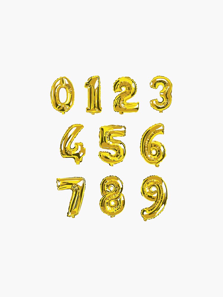 Gold Diamond Number Stickers for Clear Deco Bubble Balloons – Balloon  Warehouse™