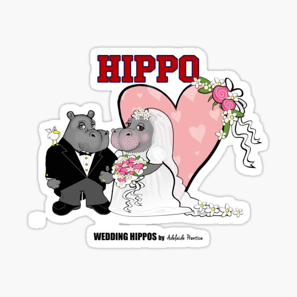 Aperçu de l'œuvre Hippopotames de mariage créée et vendue par Hippogal.