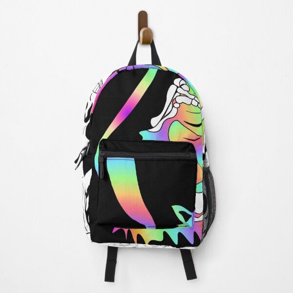 Item preview, Skeleton Cat Funny Skeleton Skull Psychedelic Rainbow Cat Music Festival Rave designed and sold by Stephani Analah.