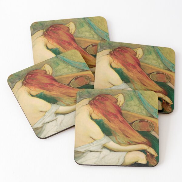 Item preview, Woman Combing Her Hair - Wladyslaw Slewinski designed and sold by brushandframes.