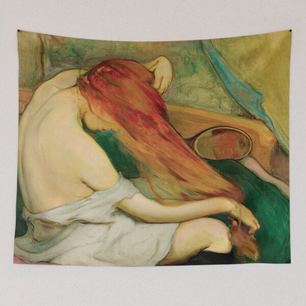 Item preview, Woman Combing Her Hair - Wladyslaw Slewinski designed and sold by brushandframes.