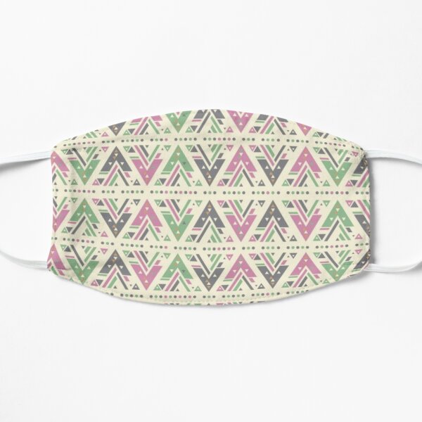 Geometrical Abstract Pattern in Ethnic Style Flat Mask