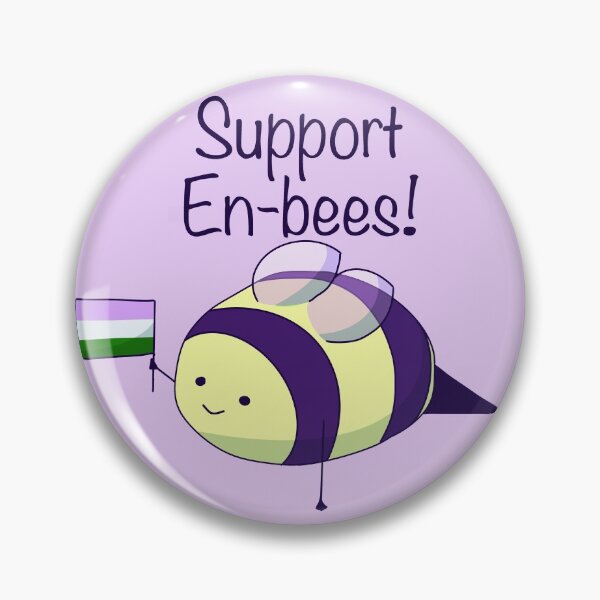 Artikelvorschau, "Unterstütze En-Bienen!" Nicht-binärer Genderqueer-Stolz entworfen und verkauft von ForTheFrogWar.