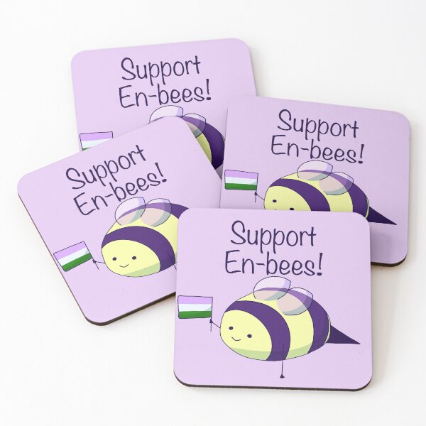 Item preview, "Support En-bees!" Nonbinary Genderqueer Pride designed and sold by ForTheFrogWar.