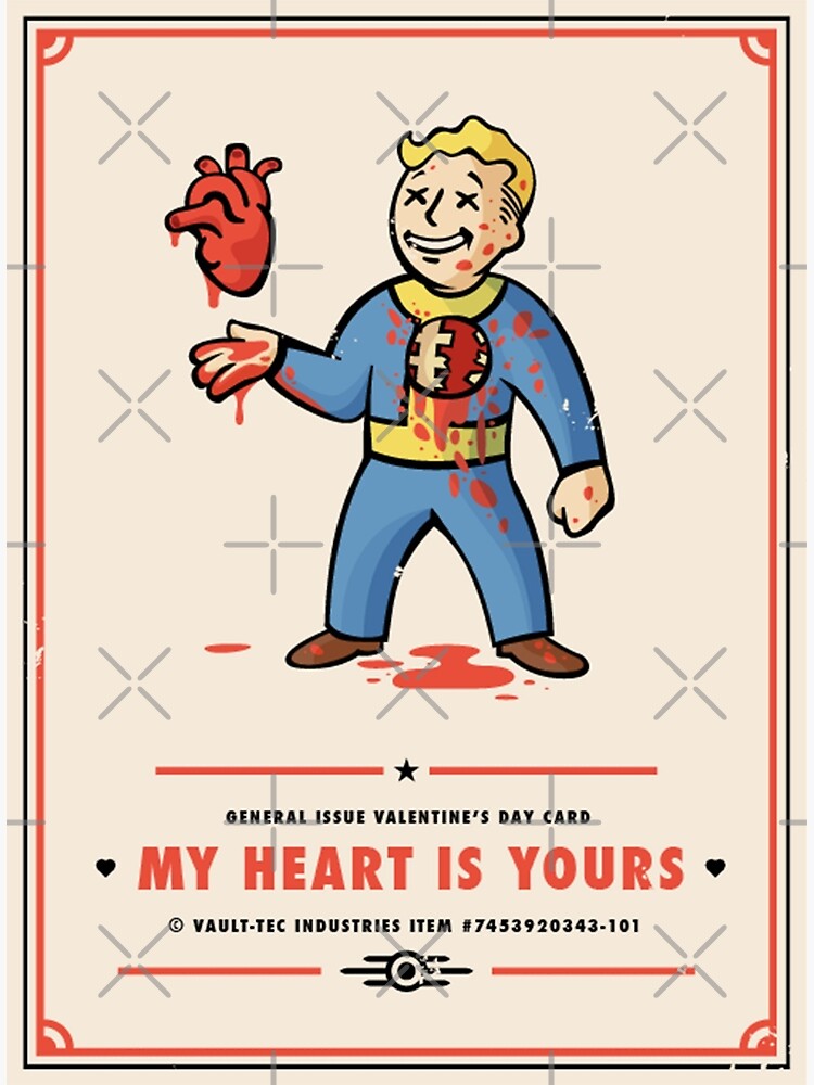 Vault Tec valentine's day card Fallout Poster Poster for Sale by