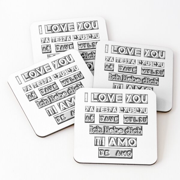 Artikelvorschau, Ich liebe dich Ya tebya lyublyu As tave myliu Ich liebe dich Ti amo Te amo entworfen und verkauft von LiniShop.