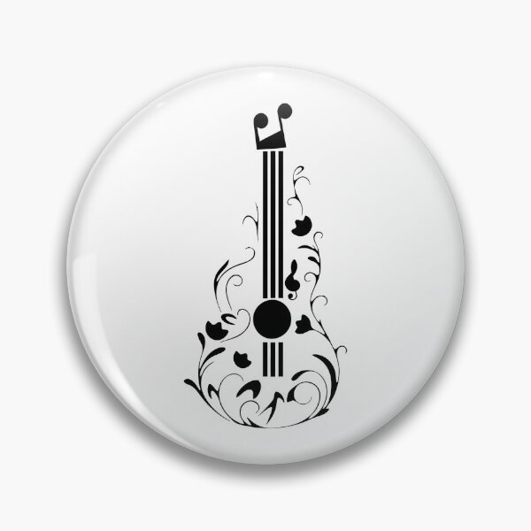 Item preview, Guitar In Unique Elegant Black Design designed and sold by Opal Print.