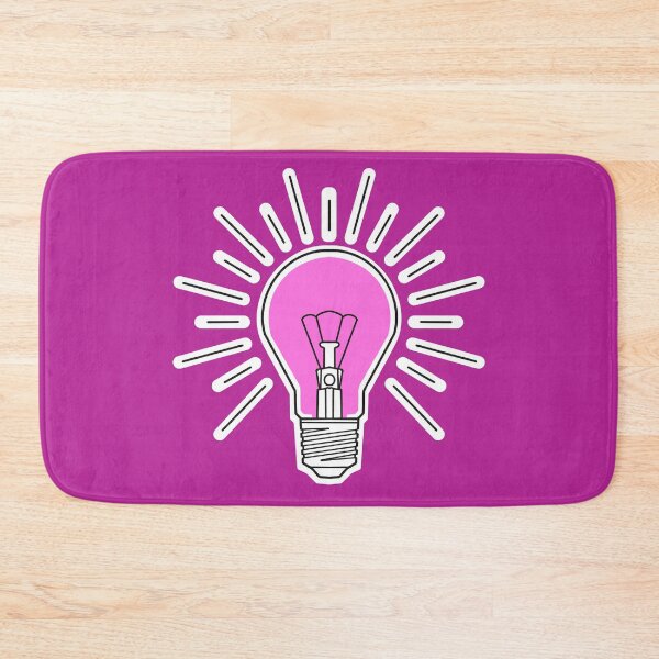Item preview, pink lightbulb with rays designed and sold by weilertsen.