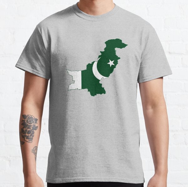 Flag Map of Pakistan Classic T-Shirt