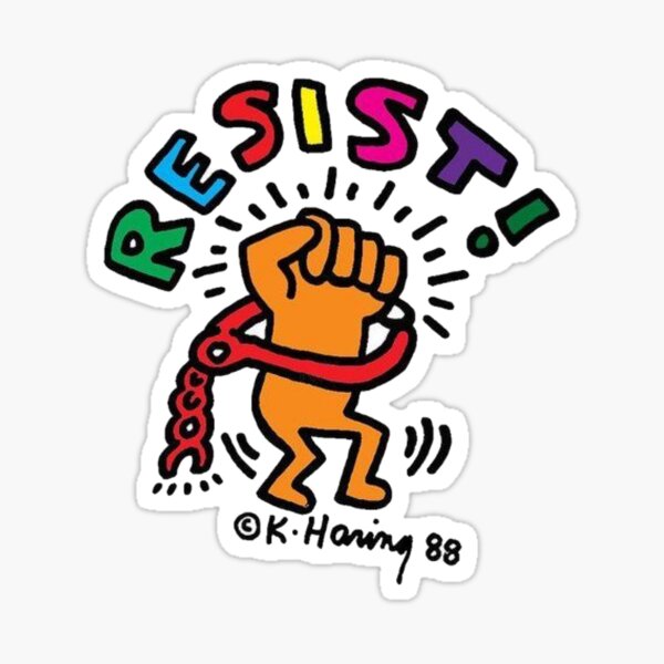 Keith Haring Resist Sticker