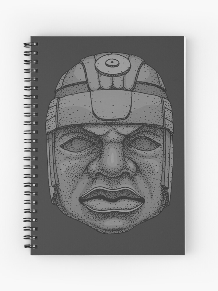 Cuaderno de espiral «Cabeza Olmeca - Piedra» de Ninjangulo | Redbubble
