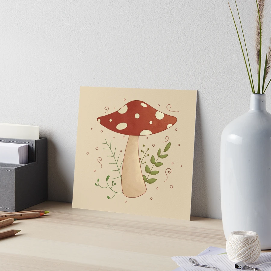 Cute Lil Mushroom! Art Board Print for Sale by creativert-art | Redbubble