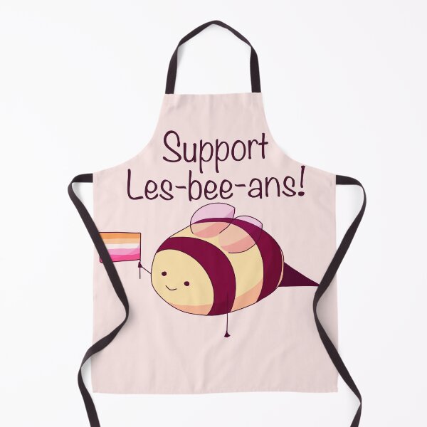 Item preview, "Support Les-bee-ans!" Lesbian Pride Bee designed and sold by ForTheFrogWar.