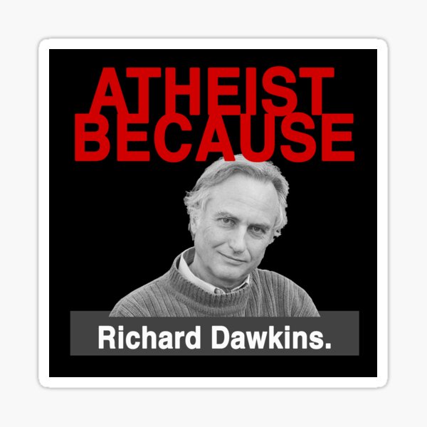 Vista previa del artículo con la obra «Ateo porque: Richard Dawkins», diseñado y vendido por AtheistBecause.