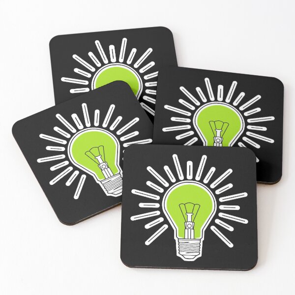 Item preview, green lightbulb with rays designed and sold by weilertsen.