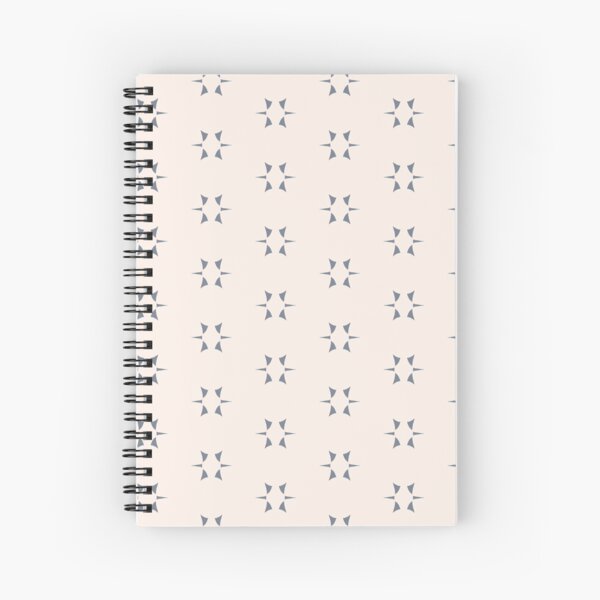 Cottagecore Neutral Grey Star Spiral Notebook