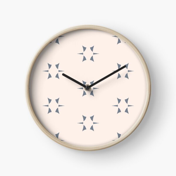Cottagecore Neutral Grey Star Clock