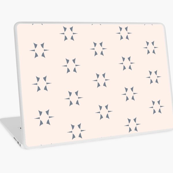Cottagecore Neutral Grey Star Laptop Skin